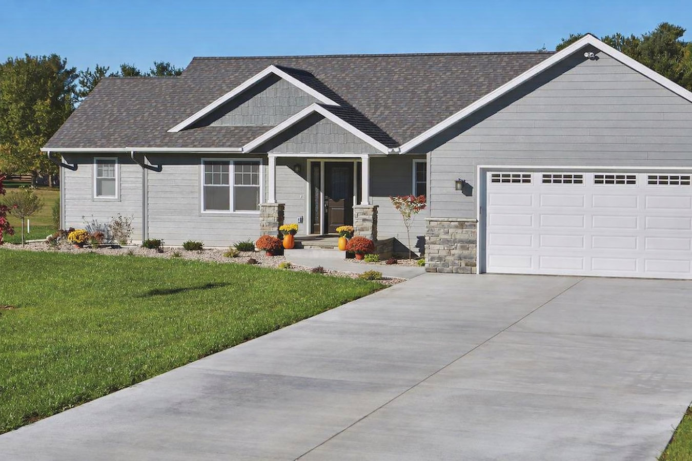 Concrete driveway building